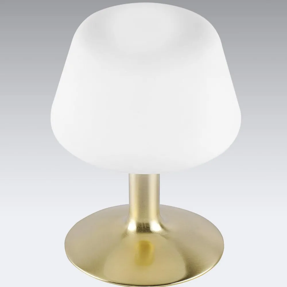 Bordlamper ^ Paul Neuhaus Till bordlampe, messingfarvet, glas, dæmpbar