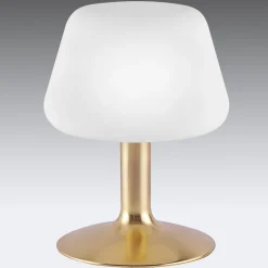 Bordlamper ^ Paul Neuhaus Till bordlampe, messingfarvet, glas, dæmpbar