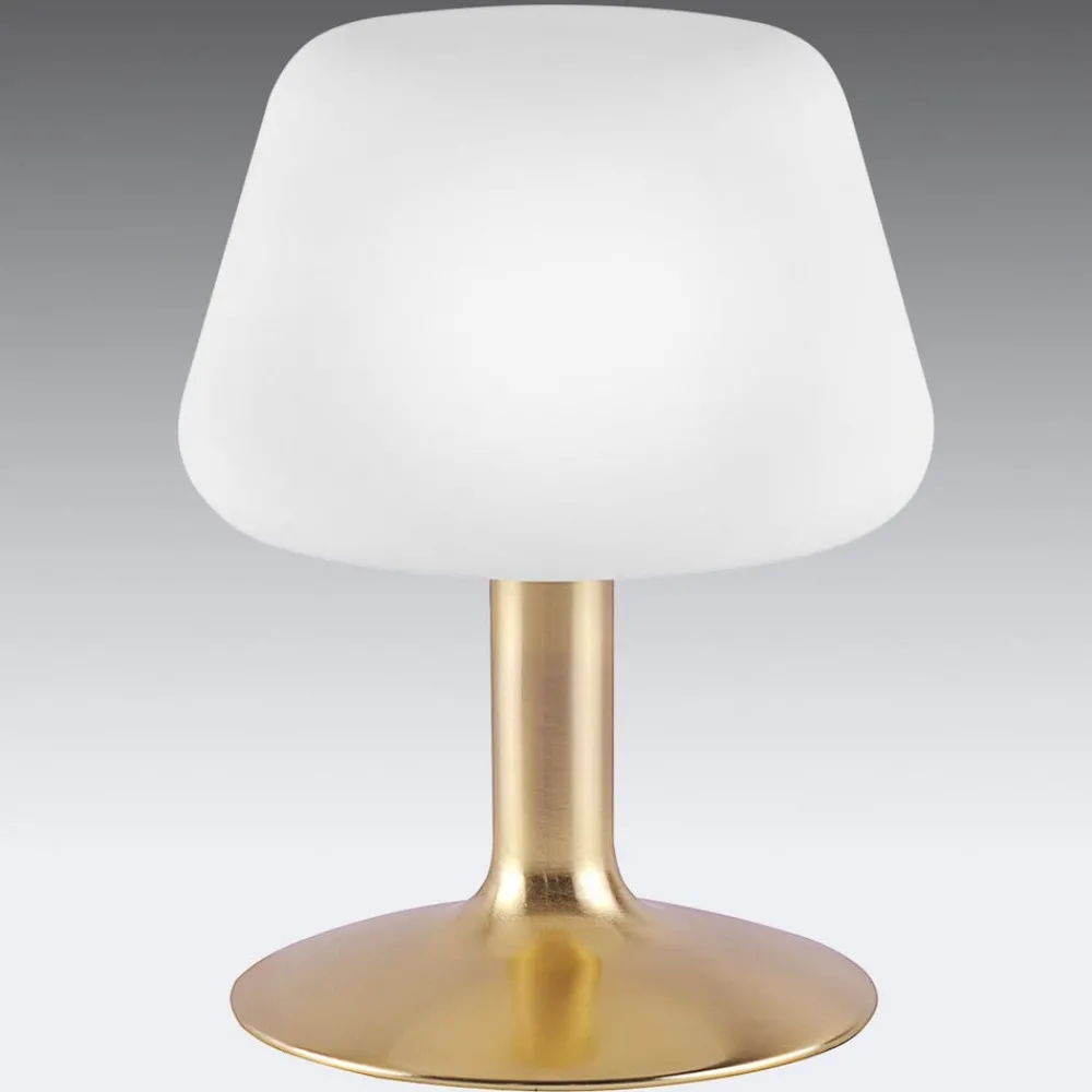 Bordlamper ^ Paul Neuhaus Till bordlampe, messingfarvet, glas, dæmpbar