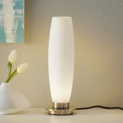 Paul Neuhaus Gang|Bordlamper > Tyra bordlampe, glas, Ø 10 cm, dæmpbar, G9
