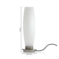 Paul Neuhaus Gang|Bordlamper > Tyra bordlampe, glas, Ø 10 cm, dæmpbar, G9