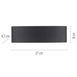 Paul Neuhaus Terrassebelysning > udendørs LED-væglampe Carlo, 27 cm, sort