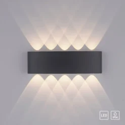 Paul Neuhaus Terrassebelysning > udendørs LED-væglampe Carlo, 27 cm, sort