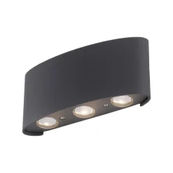 Terrassebelysning|Væglamper ^ Paul Neuhaus udendørs LED-væglampe Carlo, 17 cm, sort