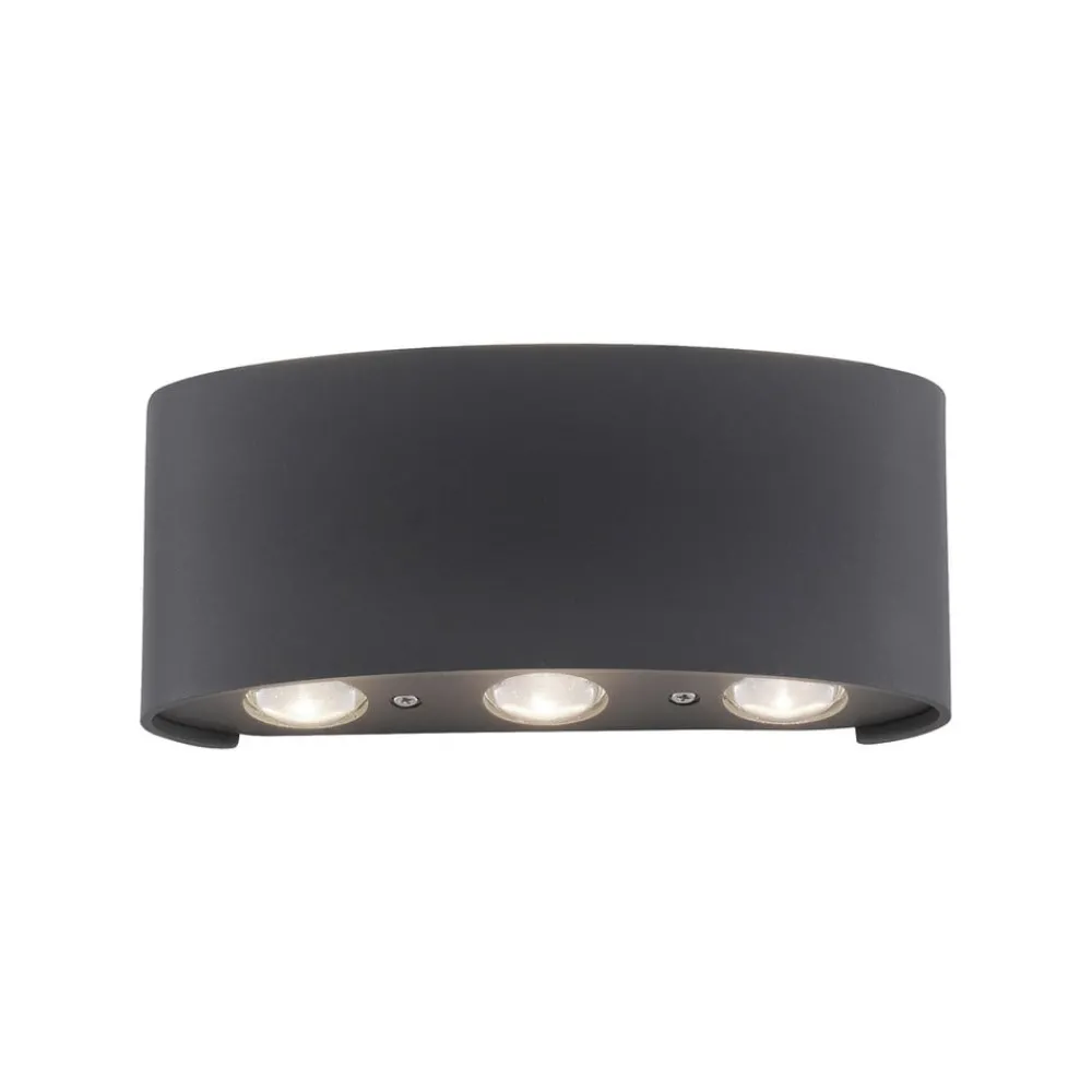 Terrassebelysning|Væglamper ^ Paul Neuhaus udendørs LED-væglampe Carlo, 17 cm, sort