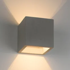 Paul Neuhaus Væglamper > væglampe Eton, beton, 12 cm x 12 cm, op/ned