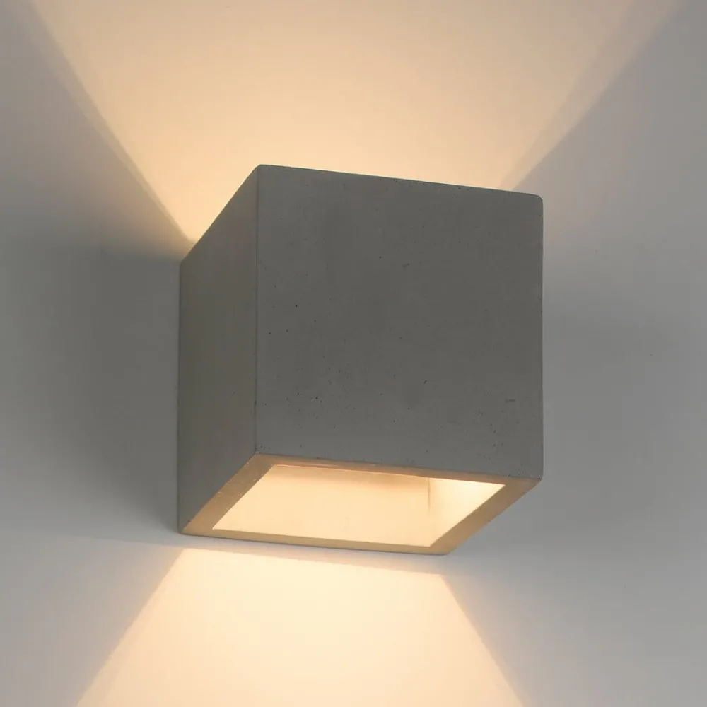 Paul Neuhaus Væglamper > væglampe Eton, beton, 12 cm x 12 cm, op/ned
