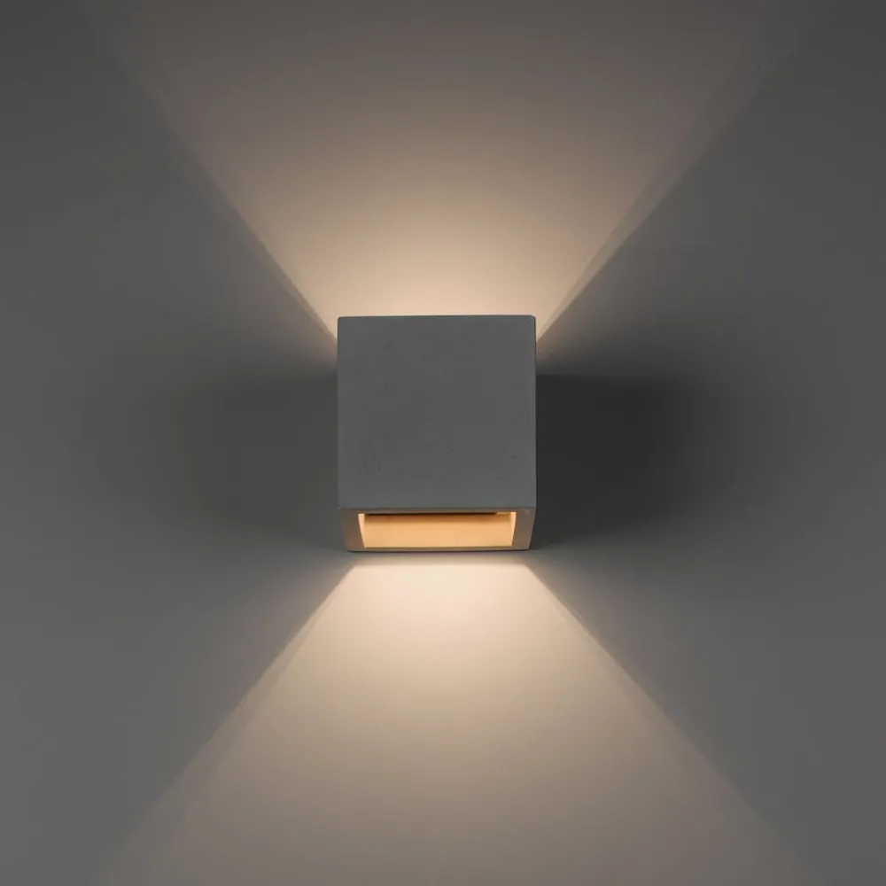 Paul Neuhaus Væglamper > væglampe Eton, beton, 12 cm x 12 cm, op/ned