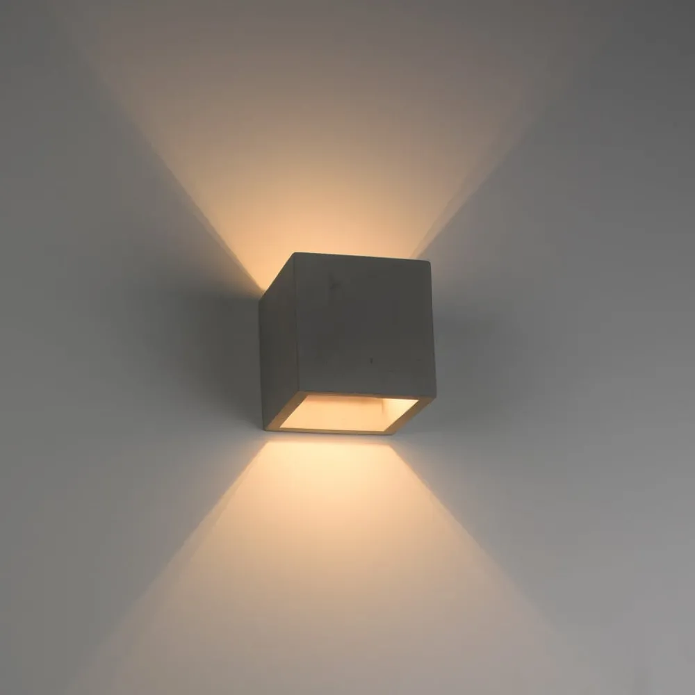 Paul Neuhaus Væglamper > væglampe Eton, beton, 12 cm x 12 cm, op/ned