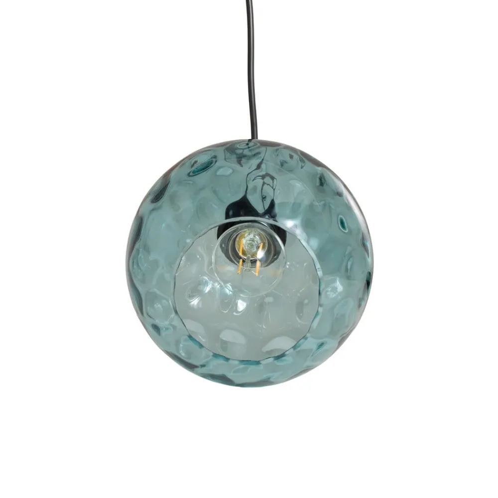 Opviq Pendellamper > Pendellampe Benek, blå, glas, Ø 20 cm, E27