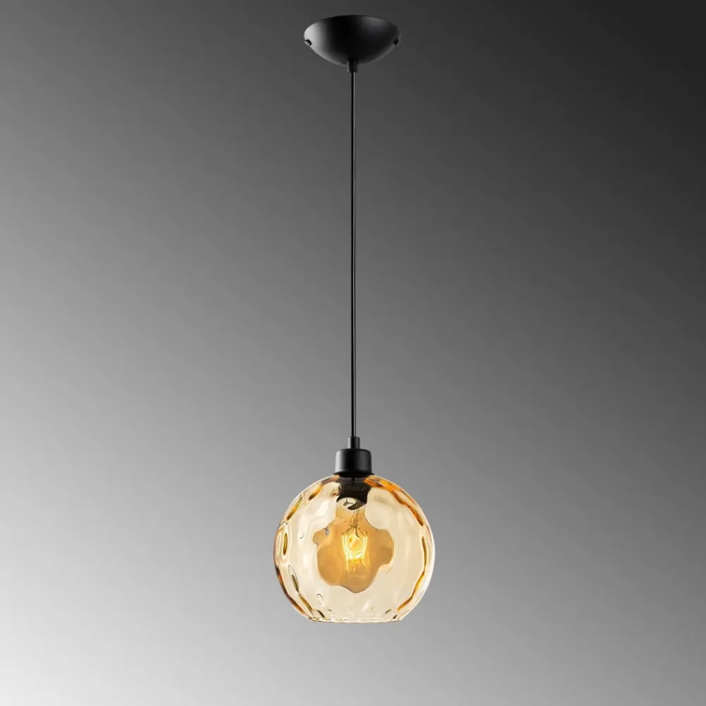Opviq Pendellamper|Pendellamper > Pendellampe Benek, gul, glas, Ø 20 cm, E27