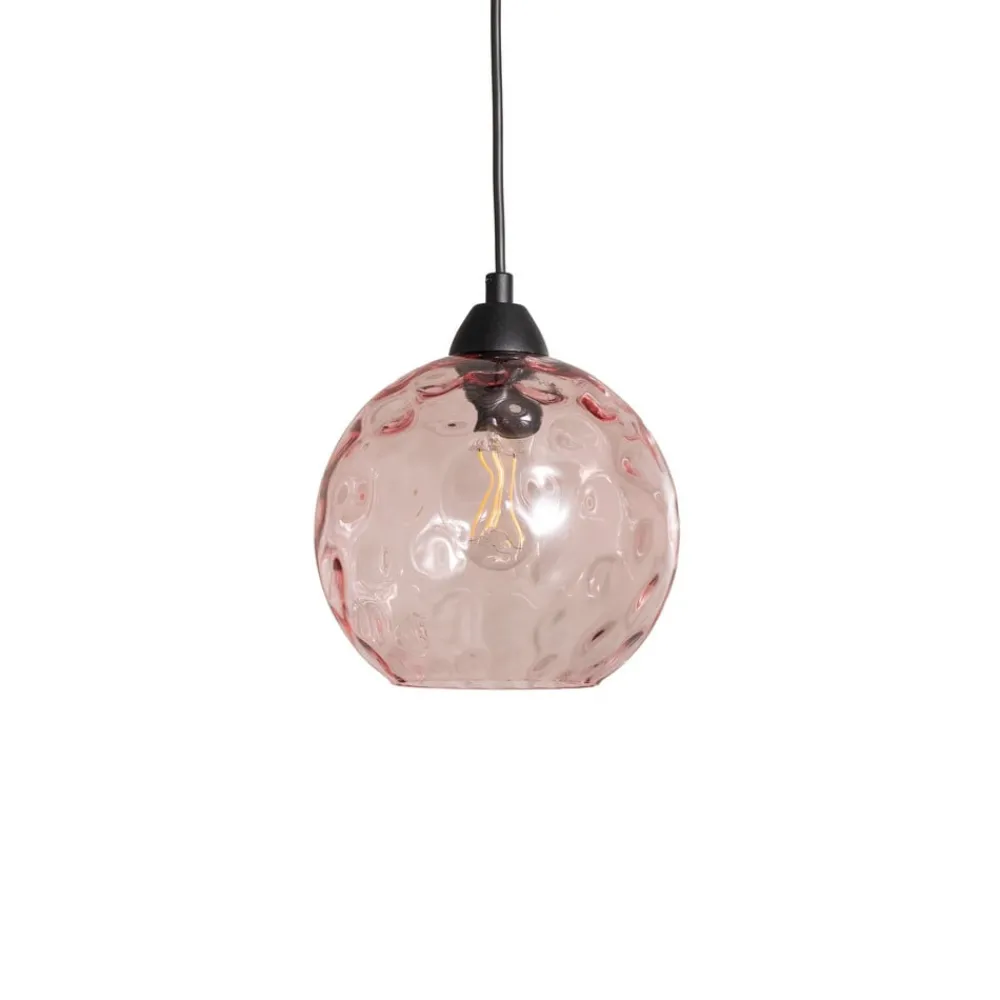 Opviq Pendellamper > Pendellampe Benek, pink, glas, Ø 20 cm, E27