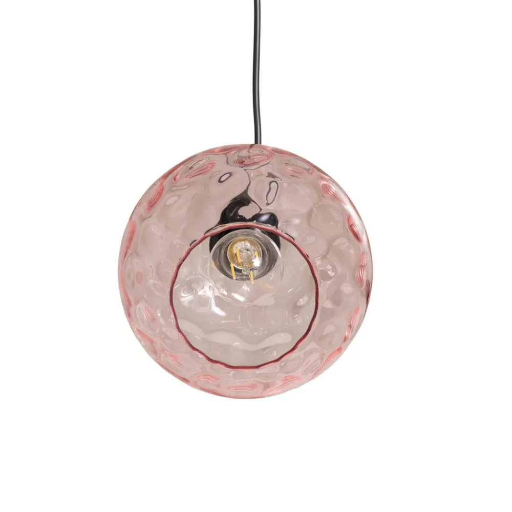 Opviq Pendellamper > Pendellampe Benek, pink, glas, Ø 20 cm, E27