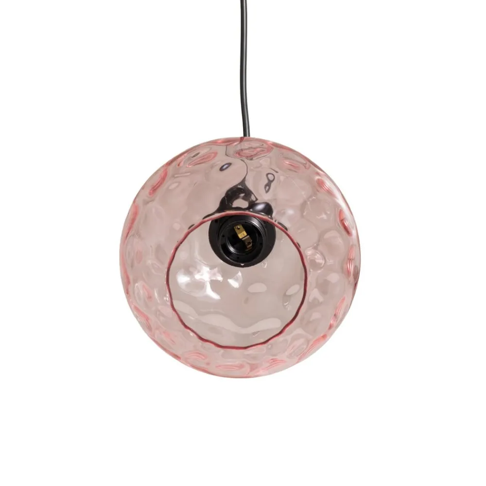 Opviq Pendellamper > Pendellampe Benek, pink, glas, Ø 20 cm, E27