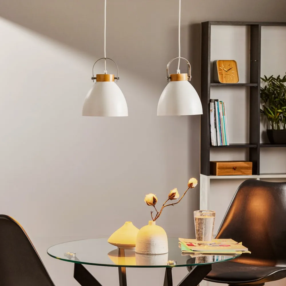 Lamkur Pendellamper > Pendellampe Bergen, 2 lyskilder, hvid