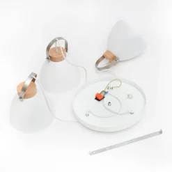 Lamkur Pendellamper > Pendellampe Bergen, 3 lyskilder, rund, hvid