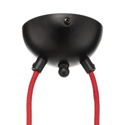 EMIBIG LIGHTING Pendellamper > Pendellampe Bobi 2 i sort, kabel rød, 2 lyskilder.