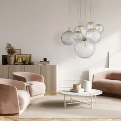 Pendellamper|Pendellamper ^ TK Lighting Pendellampe Cadix i glas, 7 lyskilder
