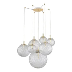Pendellamper|Pendellamper ^ TK Lighting Pendellampe Cadix i glas, 7 lyskilder