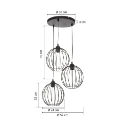 HELAM Pendellamper|Pendellamper > Pendellampe Cumera, 3 lyskilder, rund