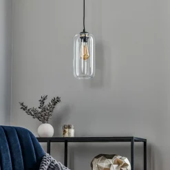 Argon Pendellamper|Pendellamper > Pendellampe Kaja med lang, klar glasskærm