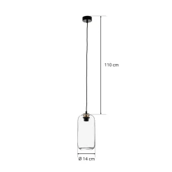 Argon Pendellamper|Pendellamper > Pendellampe Kaja med lang, klar glasskærm