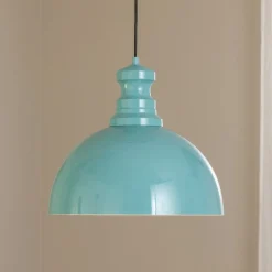 Opviq Pendellamper|Pendellamper > Pendellampe Kure, turkis, metal, Ø 40 cm E27