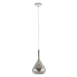 Pendellamper ^ Fabas Luce Pendellampe lilla, røggrå, 1-lys, glas