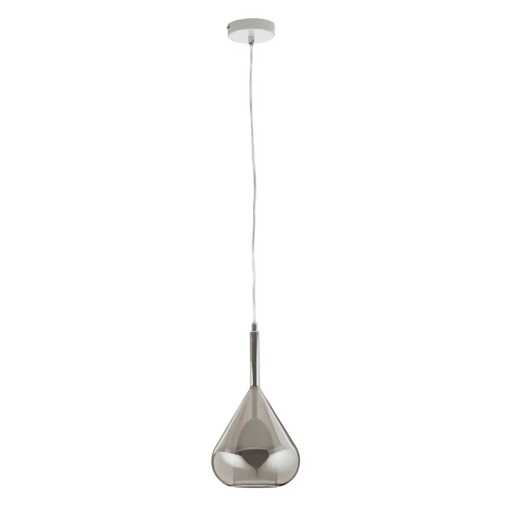 Pendellamper ^ Fabas Luce Pendellampe lilla, røggrå, 1-lys, glas