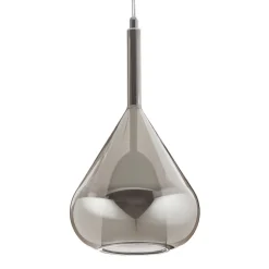 Pendellamper ^ Fabas Luce Pendellampe lilla, røggrå, 1-lys, glas