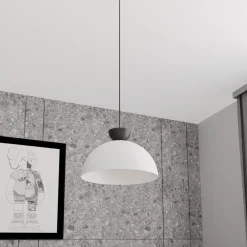 EMIBIG LIGHTING Pendellamper > Pendellampe Lunaro, hvid, Ø 40 cm, metal