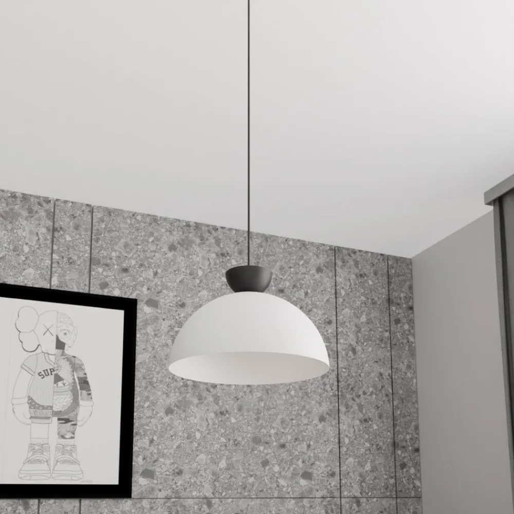 EMIBIG LIGHTING Pendellamper > Pendellampe Lunaro, hvid, Ø 40 cm, metal