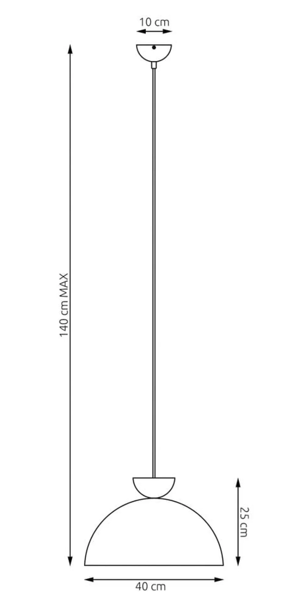 EMIBIG LIGHTING Pendellamper > Pendellampe Lunaro, hvid, Ø 40 cm, metal
