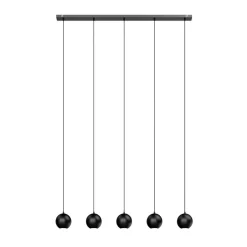 Pendellamper|Pendellamper ^ HELAM Pendellampe Midnight helt i sort 5 lyskilder