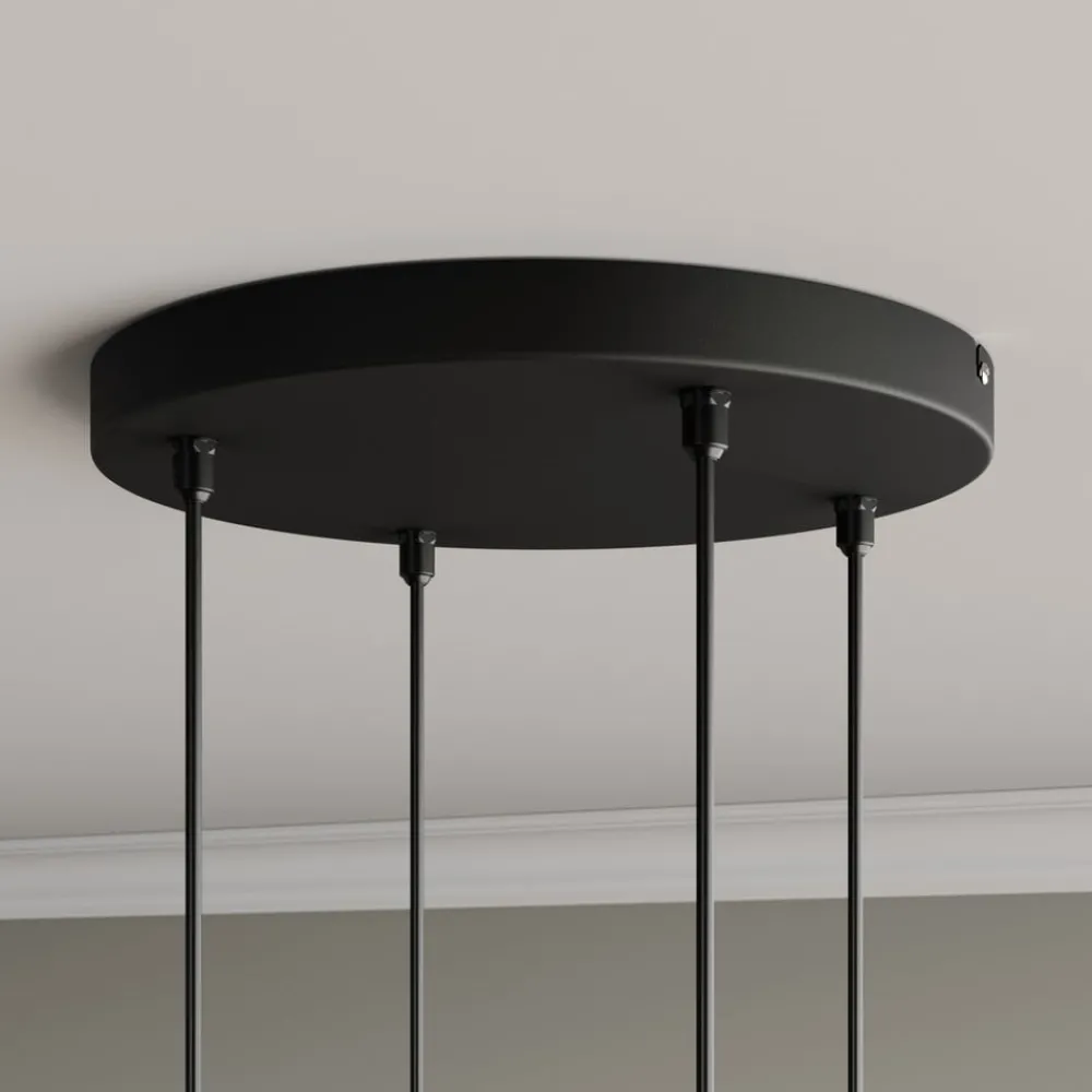 HELAM Pendellamper > Pendellampe Midnight i sort/kobber 4 lyskilder, rund