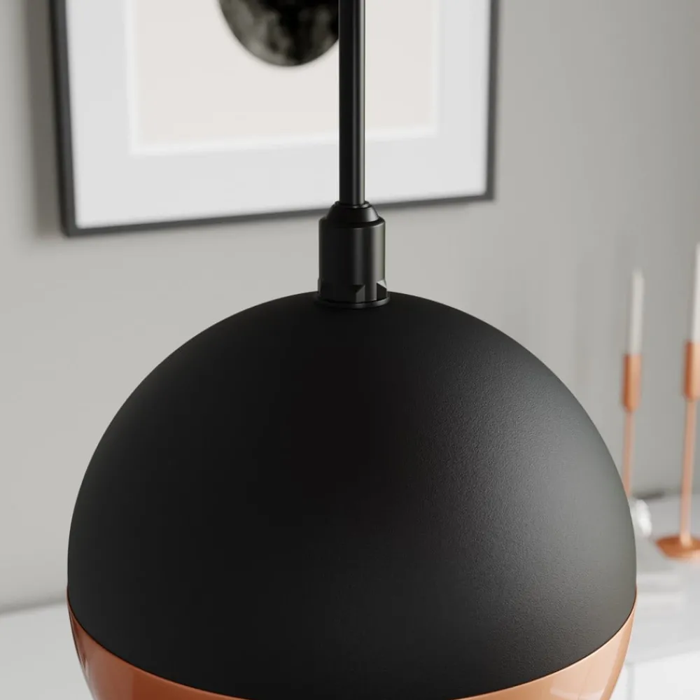 HELAM Pendellamper > Pendellampe Midnight i sort/kobber 4 lyskilder, rund
