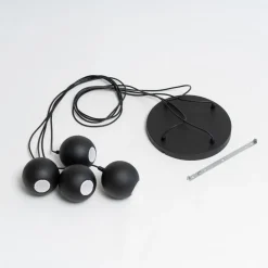 Pendellamper ^ HELAM Pendellampe Midnight sort 4 lyskilder rund