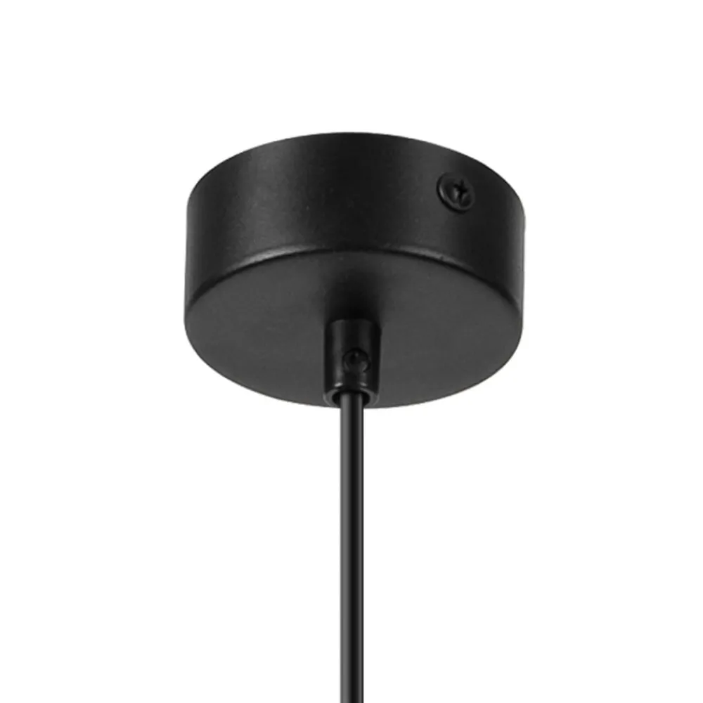 Pendellamper ^ Lamkur Pendellampe Nolan, Ø 11 cm, sort/eg, metal/træ