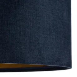 Maco Design Pendellamper > Pendellampe Salina silke stof blå/guld Ø 50cm