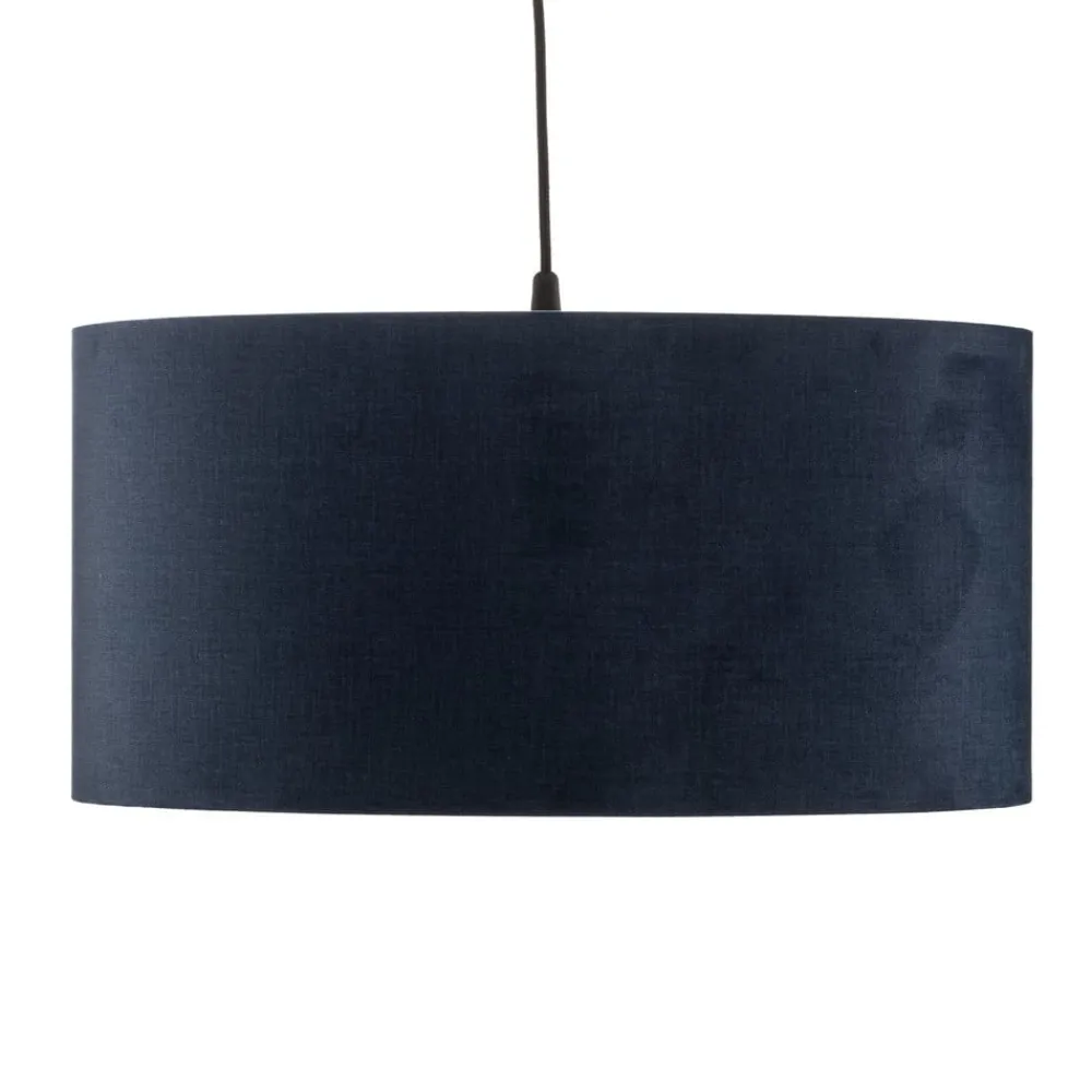Maco Design Pendellamper > Pendellampe Salina silke stof blå/guld Ø 50cm