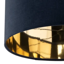 Maco Design Pendellamper > Pendellampe Salina silke stof blå/guld Ø 50cm
