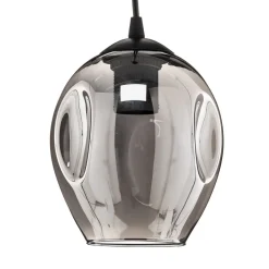 EMIBIG LIGHTING Pendellamper|Pendellamper > Pendellampe Starla, glas grafit, 1 lyskilde rund