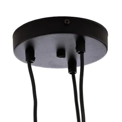 Pendellamper|Pendellamper ^ EMIBIG LIGHTING Pendellampe Starla, glas ravfarvet, 3 lyskilder decentreret