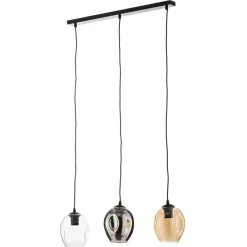 EMIBIG LIGHTING Pendellamper > Pendellampe Starla lige 3 lyskilder grafit/amber/klar