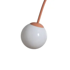 Pendellamper ^ ALDEX Pendellampe Una 2, metal, glas, 2 lyskilder, koralrød