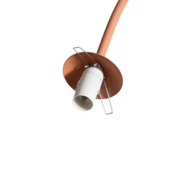 Pendellamper ^ ALDEX Pendellampe Una 2, metal, glas, 2 lyskilder, koralrød