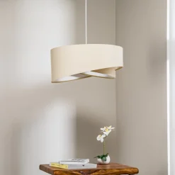 Maco Design Pendellamper > Pendellampe Vivien, tofarvet, beige/hvid