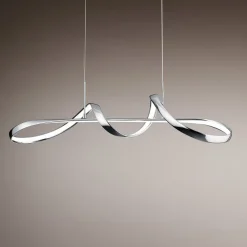 Pendellamper ^ Reality Leuchten Perugia LED-hængelampe med switch-dæmper, krom