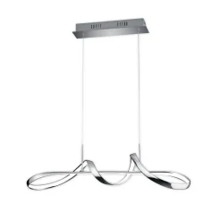 Pendellamper ^ Reality Leuchten Perugia LED-hængelampe med switch-dæmper, krom