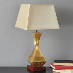 Schuller Valencia Bordlamper > Påfaldende bordlampe Deco med forgyldt fod